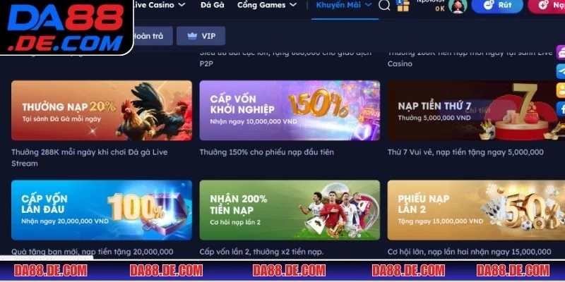 Nắm rõ điều kiện khuyến mãi DA88 để tránh mất quyền lợi